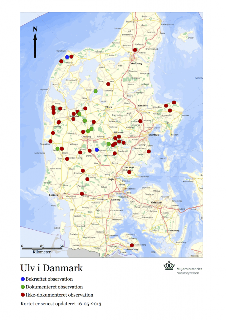 ulveobservationer, naturstyrelsen