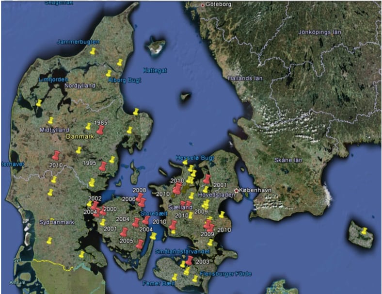 Lokalisation af steder med rådyrsyge