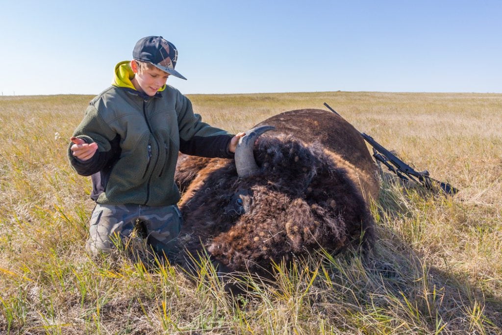 Børn og jagt og behersket begejstring