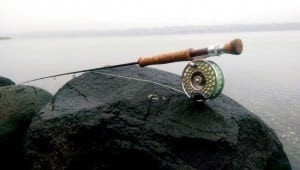 Klar til fluefiskeri i Mariager fjord