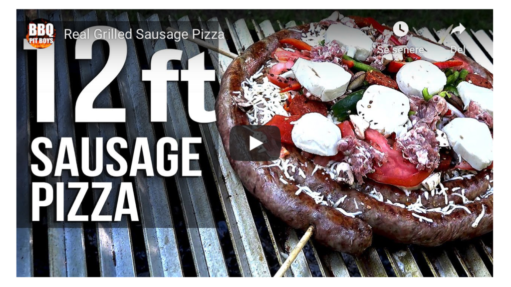 Medister-pizza på grill