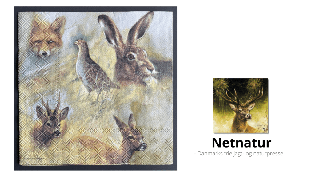 Servietter med vildtmotiver