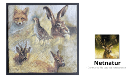 Servietter med vildtmotiver