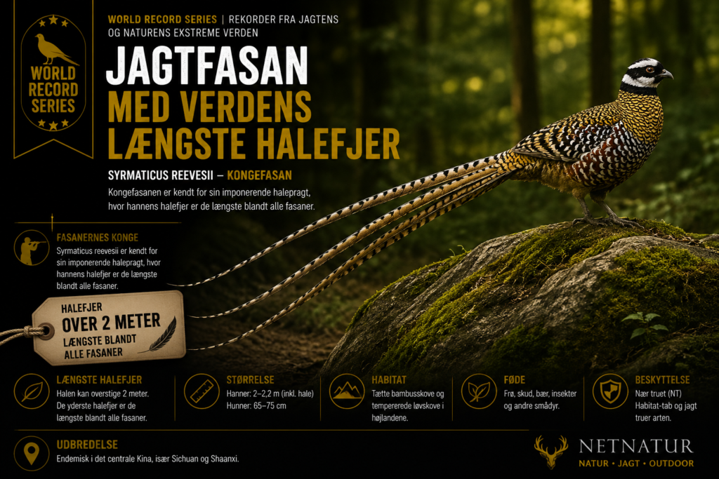 Jagtfasan med verdens længste halefjer Jagtfasan med verdens længste halefjer