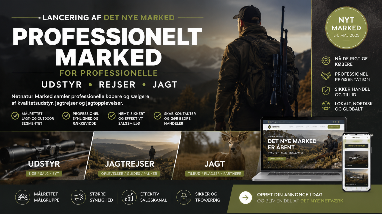 Netnatur åbner nyt professionelt MARKED for jagt, natur og outdoor Netnatur åbner nyt professionelt MARKED for jagt, natur og outdoor