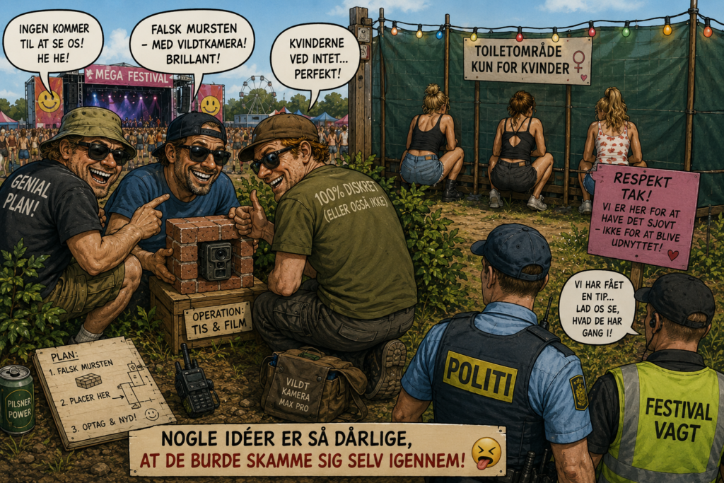 Vildtkamera fundet ved toilet på festival